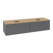 V&B Meuble sous lavabo sans structure de façade Antao 160x36x50cm, WBP hon. Oa, anthracite m Lac-3