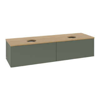 V&B Meuble sous lavabo sans structure de façade Antao 160x36x50cm, WBP hon. Oa, lea gre. m Lac