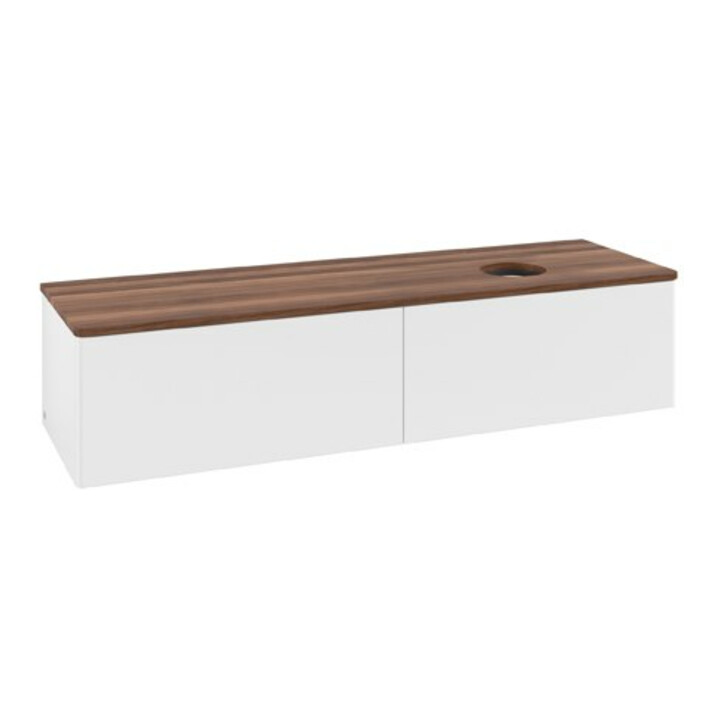 V&B Meuble sous lavabo sans structure de façade Antao 160x50 cm, couleur WBP blanc wal, blanc mat Lac