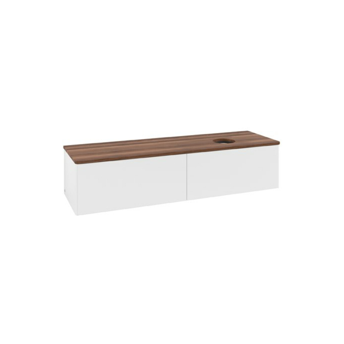 V&B Meuble sous lavabo sans structure de façade Antao 160x50 cm, couleur WBP blanc wal, blanc mat Lac