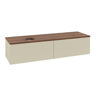 V&B Meuble sous-lavabo sans structure de façade Antao 160x50 cm, couleur WBP blanc wal, si Gr m Lac