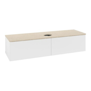 V&B Meuble sous lavabo sans structure de façade Antao 160x50 cm, couleur WBP botti, blanc mat avec laque