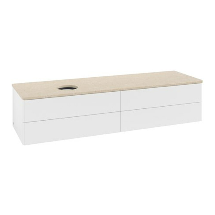 V&B Meuble sous lavabo sans structure de façade Antao 160x50 cm, couleur WBP botti., blanc mat Lac