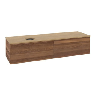 V&B Meuble sous lavabo sans structure de façade Antao 160x50 cm, couleur WBP hon. Oa, noyer chaud