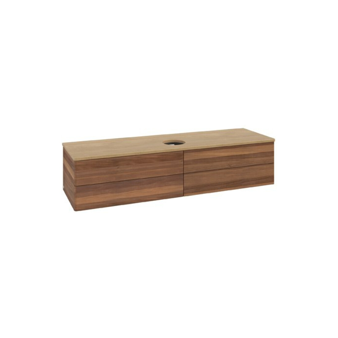 V&B Meuble sous lavabo sans structure de façade Antao 160x50 cm, couleur WBP hon. Oa, noyer chaud