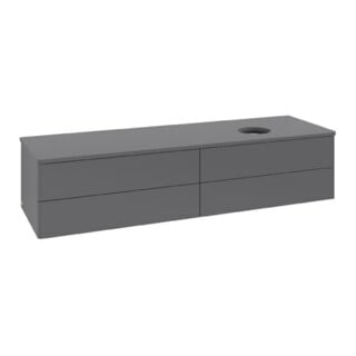 V&B Meuble sous lavabo sans structure de façade Antao 160x50 cm, couleur WBP Lac, Anthracite m Lac