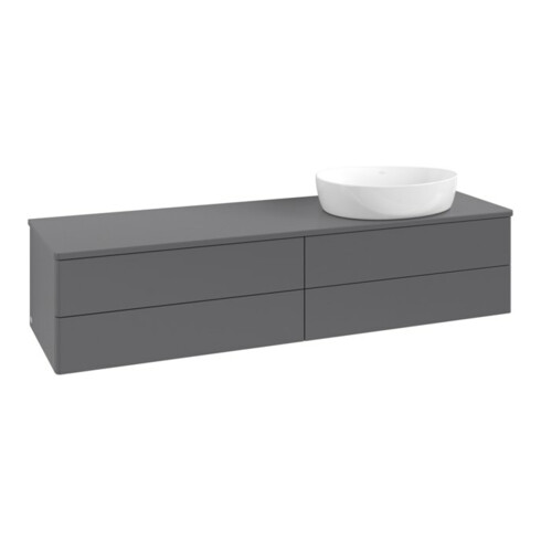 V&B Meuble sous lavabo sans structure de façade Antao 160x50 cm, couleur WBP Lac, Anthracite m Lac