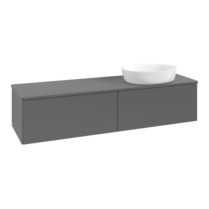 V&B Meuble sous lavabo sans structure de façade Antao 160x50 cm, couleur WBP Lac, anthracite m Lac