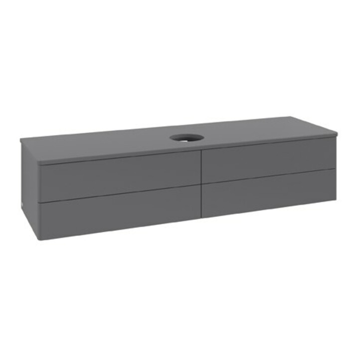 V&B Meuble sous lavabo sans structure de façade Antao 160x50 cm, couleur WBP Lac, anthracite m Lac