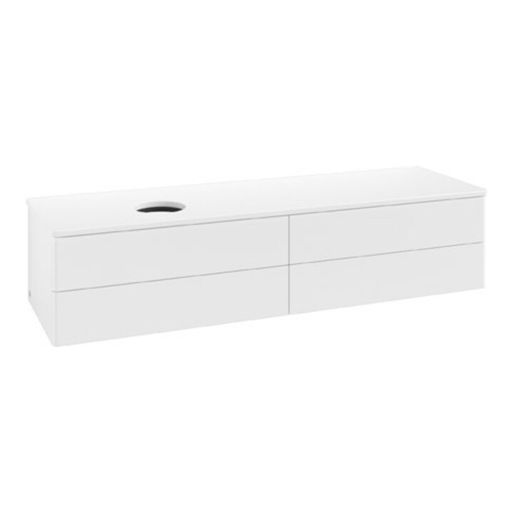 V&B Meuble sous-lavabo sans structure de façade Antao 160x50 cm, couleur WBP Lac, blanc laqué