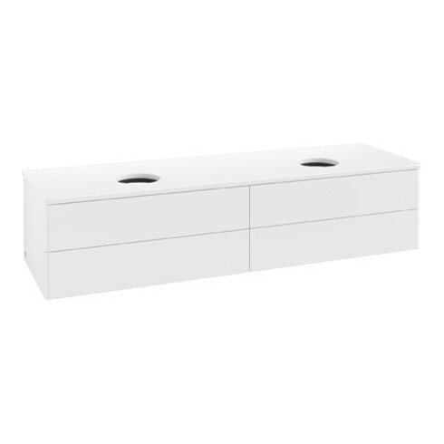 V&B Meuble sous lavabo sans structure de façade Antao 160x50 cm, couleur WBP Lac, blanc laqué