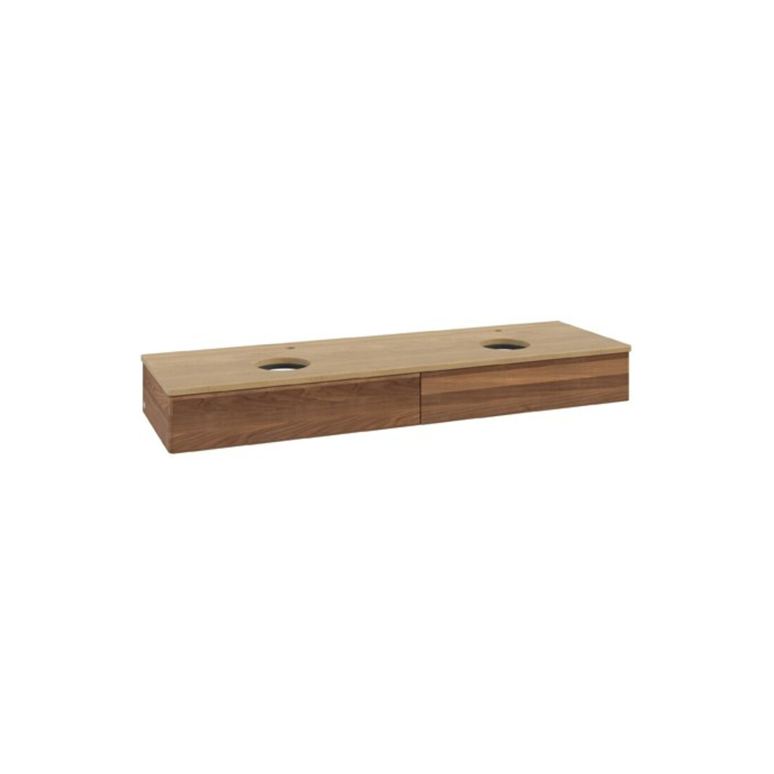 V&B Meuble sous lavabo sans structure de façade Antao 160x50 cm, HL, couleur WBP hon. Oa, w. wal