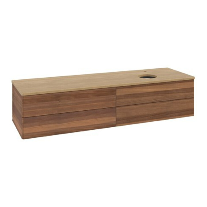 V&B Meuble sous lavabo sans structure de façade Antao 160x50 cm, HL, couleur WBP hon. Oa, w. wal