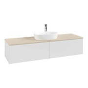 V&B Meuble sous lavabo sans structure de façade Antao 160x50 cm, HL, WBP botti., blanc brillant Lac-3