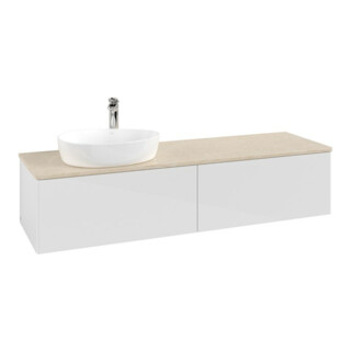V&B Meuble sous lavabo sans structure de façade Antao 160x50 cm, HL, WBP botti., blanc brillant Lac
