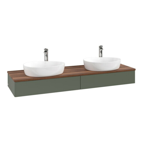 V&B Meuble sous lavabo sans structure de façade Antao 160x50 cm, HL, WBP w. wal, lea gre. m Lac