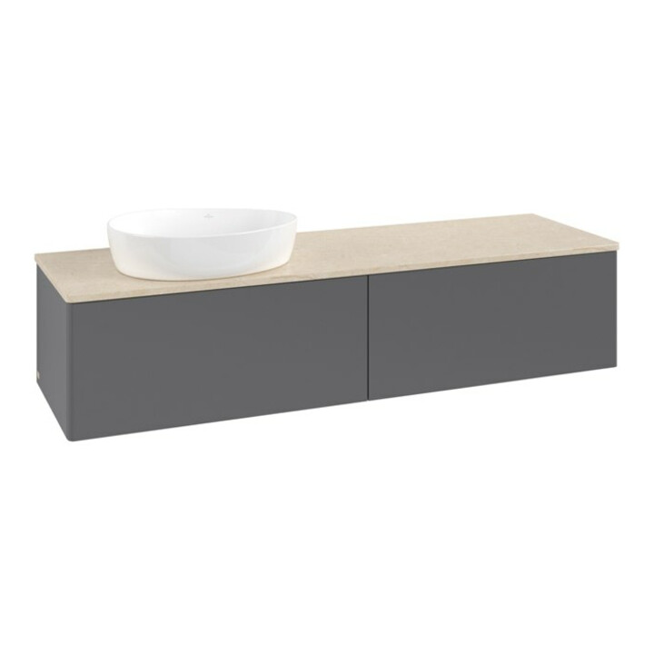 V&B Meuble sous lavabo sans structure de façade Antao 160x50 cm, WBP botti., Anthracite m Lac