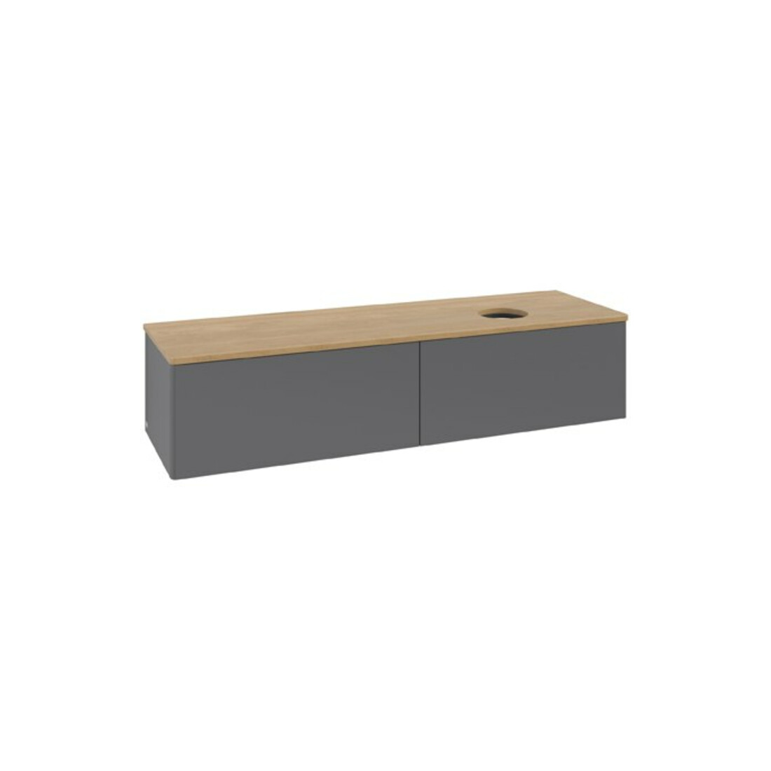 V&B Meuble sous lavabo sans structure de façade Antao 160x50 cm, WBP chêne, anthracite mat