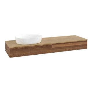 V&B Meuble sous-lavabo sans structure de façade Antao 160x50 cm, WBP couleur hon. Oa, noyer chaud