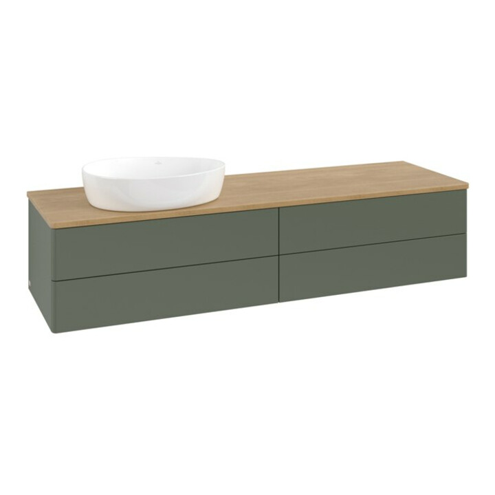 V&B Meuble sous lavabo sans structure de façade Antao 160x50 cm, WBP hon. Oa, lea gre. m Lac