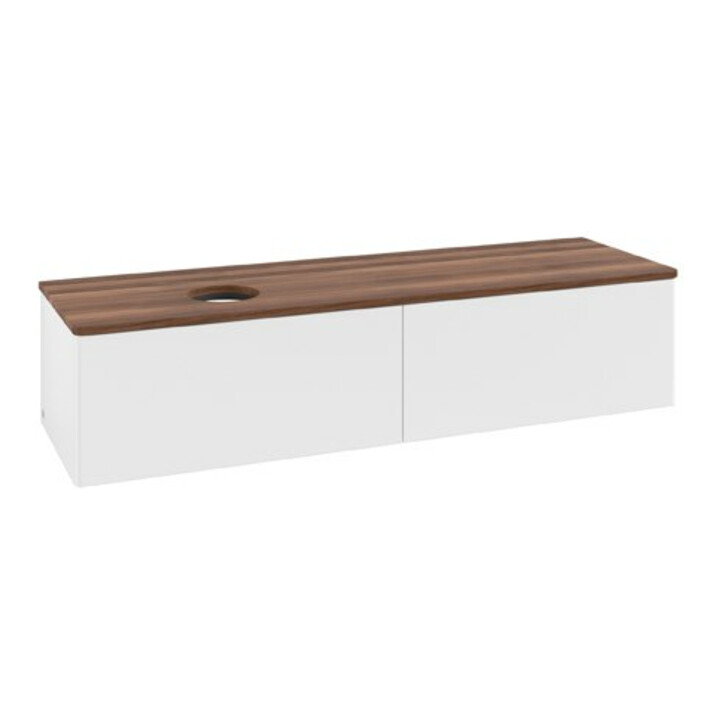 V&B Meuble sous lavabo sans structure de façade Antao 160x50cm, couleur WBP blanc, avec Lac
