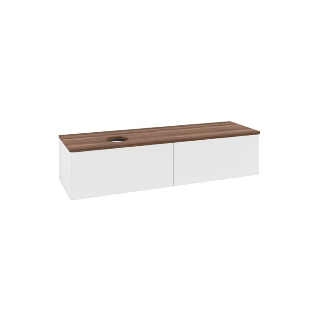 V&B Meuble sous lavabo sans structure de façade Antao 160x50cm, couleur WBP blanc, avec Lac