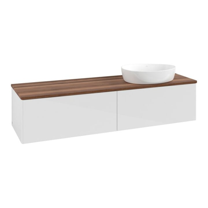 V&B Meuble sous-lavabo sans structure de façade Antao 160x50cm, couleur WBP blanche, blanc brillant Lac
