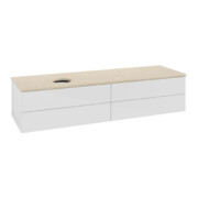 V&B Meuble sous lavabo sans structure de façade Antao 160x50cm, couleur WBP botti., blanc brillant Lac