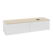 V&B Meuble sous lavabo sans structure de façade Antao 160x50cm, couleur WBP botti., blanc brillant Lac