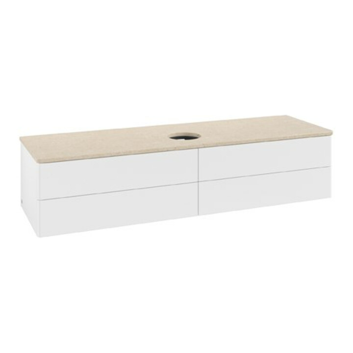 V&B Meuble sous lavabo sans structure de façade Antao 160x50cm, couleur WBP botti, blanc mat Lac