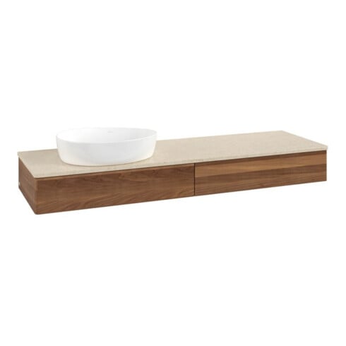 V&B Meuble sous-lavabo sans structure de façade Antao 160x50cm, couleur WBP botti., noyer chaud