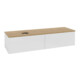 V&B Meuble sous lavabo sans structure de façade Antao 160x50cm, couleur WBP miel Oa, blanc brillant Lac-3