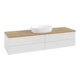 V&B Meuble sous lavabo sans structure de façade Antao 160x50cm, couleur WBP miel Oa, blanc brillant Lac-1