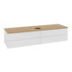 V&B Meuble sous lavabo sans structure de façade Antao 160x50cm, couleur WBP miel Oa, blanc brillant Lac-4