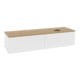 V&B Meuble sous lavabo sans structure de façade Antao 160x50cm, couleur WBP miel Oa, blanc mat Lac-3