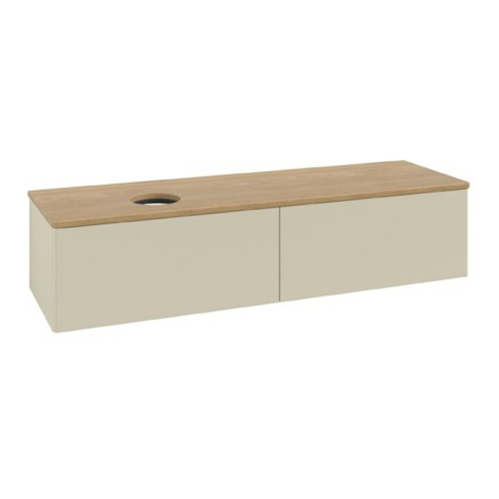 V&B Meuble sous lavabo sans structure de façade Antao 160x50cm, couleur WBP miel Oa, si Gr m Lac