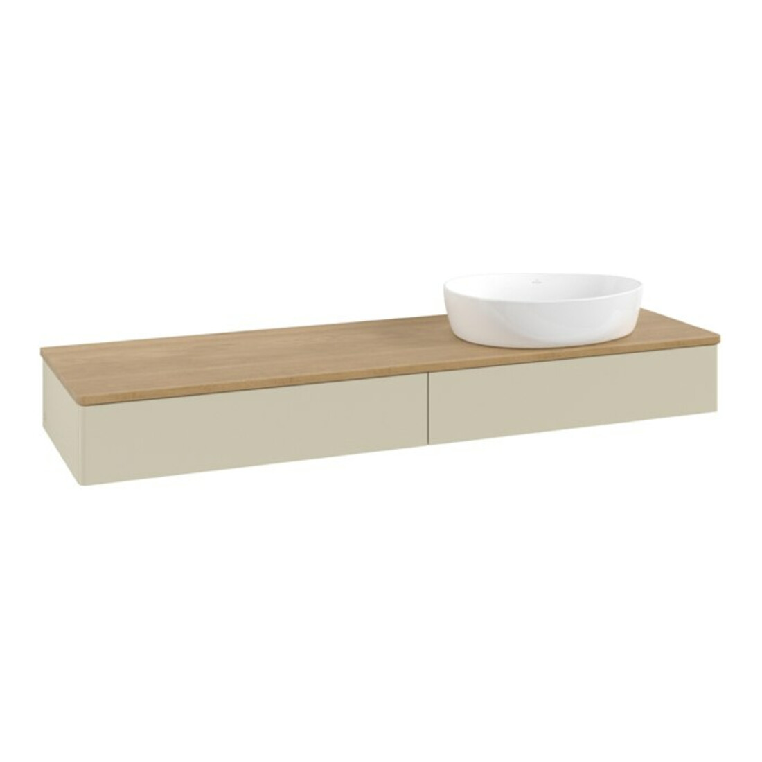 V&B Meuble sous lavabo sans structure de façade Antao 160x50cm, couleur WBP miel Oa, si Gr m Lac
