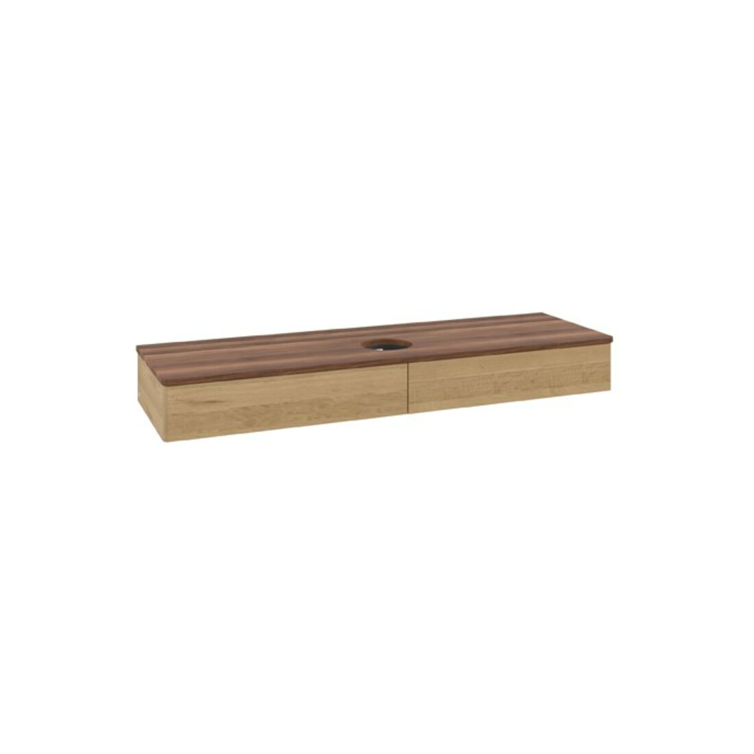V&B Meuble sous-lavabo sans structure de façade Antao 160x50cm, couleur WBP noyer, chêne miel