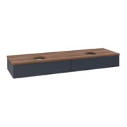V&B Meuble sous lavabo sans structure de façade Antao 160x50cm, couleur WTP blanc, bleu moyen avec Lac
