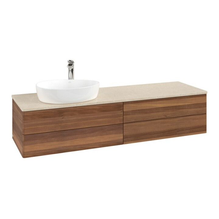 V&B Meuble sous-lavabo sans structure de façade Antao 160x50cm, HL, couleur WBP botti., blanc wal