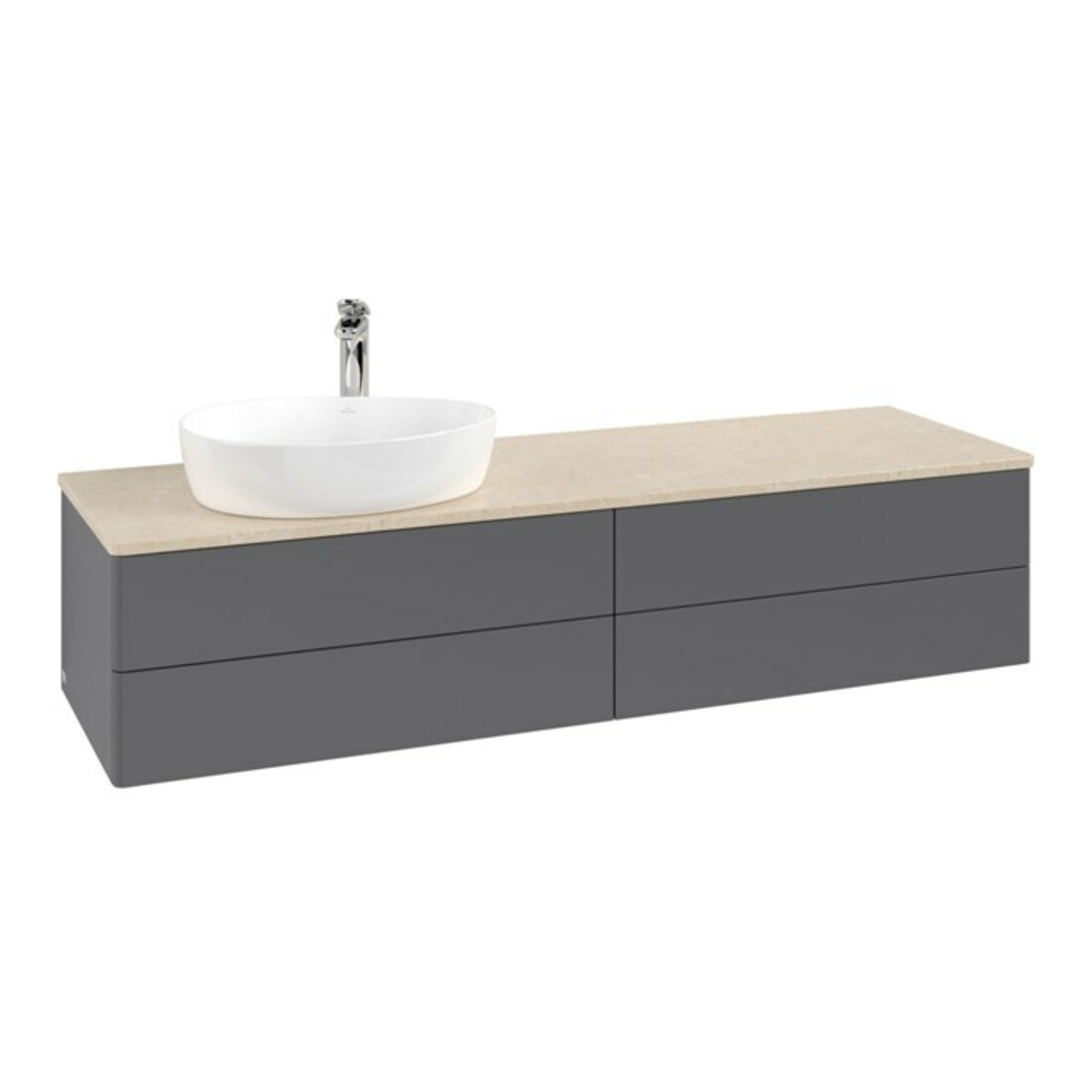 V&B Meuble sous-lavabo sans structure de façade Antao 160x50cm, HL, WBP botti., Anthrac. m Lac