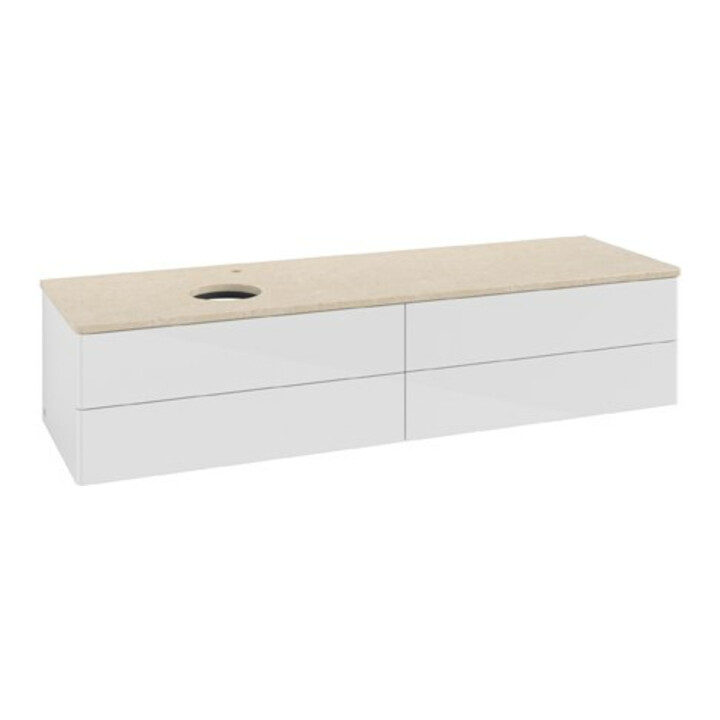 V&B Meuble sous lavabo sans structure de façade Antao 160x50cm, HL, WBP botti., blanc brillant Lac