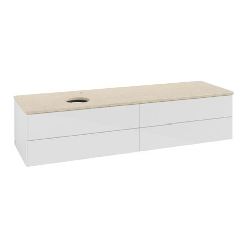 V&B Meuble sous lavabo sans structure de façade Antao 160x50cm, HL, WBP botti., blanc brillant Lac