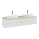 V&B Meuble sous lavabo sans structure de façade Antao 160x50cm, HL, WBP botti., blanc brillant Lac-4