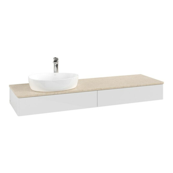 V&B Meuble sous-lavabo sans structure de façade Antao 160x50cm, HL, WBP botti., blanc brillant Lac