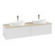 V&B Meuble sous lavabo sans structure de façade Antao 160x50cm, HL, WBP botti., blanc brillant Lac-1