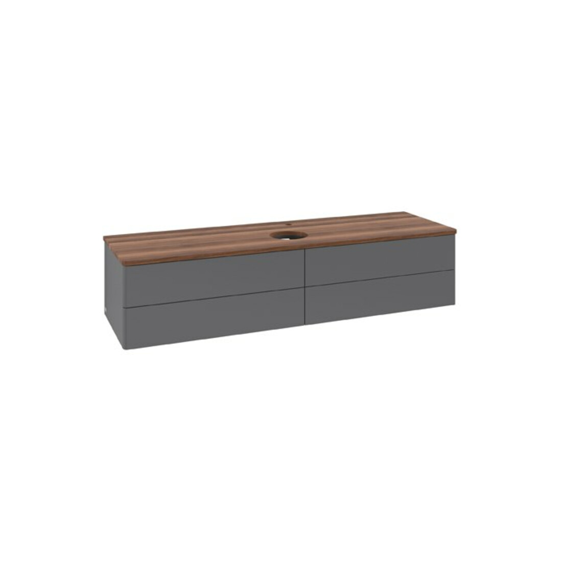 V&B Meuble sous lavabo sans structure de façade Antao 160x50cm, HL, WBP chêne blanchi, Anthracite m Lac