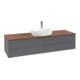 V&B Meuble sous lavabo sans structure de façade Antao 160x50cm, HL, WBP chêne blanchi, Anthracite m Lac-3
