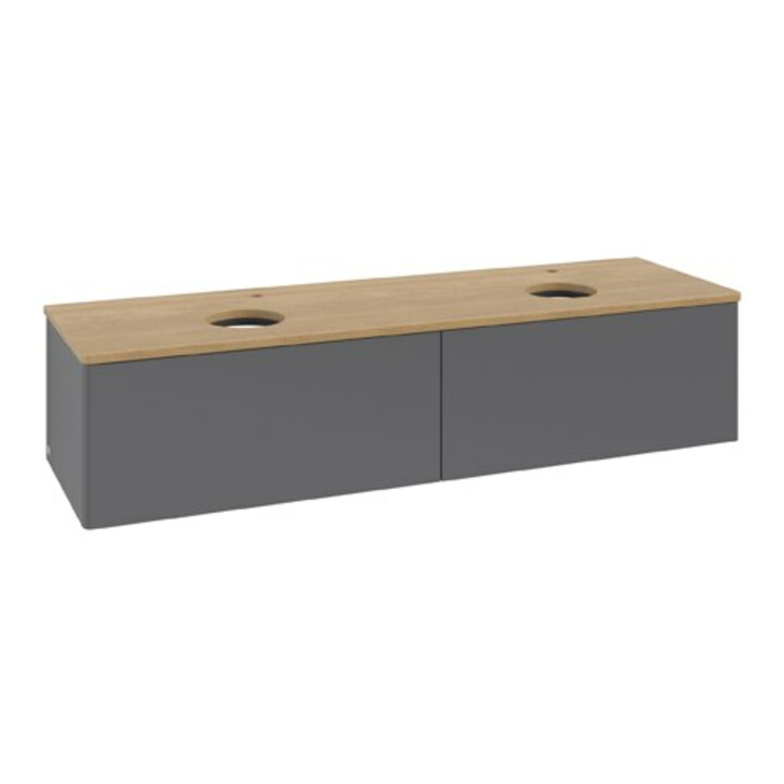 V&B Meuble sous-lavabo sans structure de façade Antao 160x50cm, HL, WBP hon. Oa, A m Lac