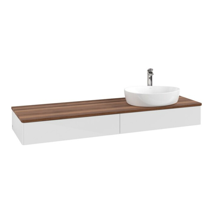V&B Meuble sous lavabo sans structure de façade Antao 160x50cm, HL, WBP w. wal, blanc brillant Lac